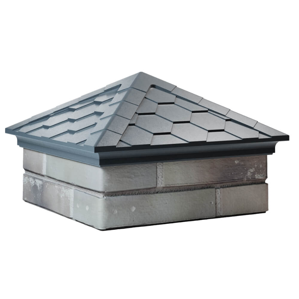 Колпак Zking Эверест Серый на столб 1.5х1.5 кирпича (390х390мм) в Ереване фото