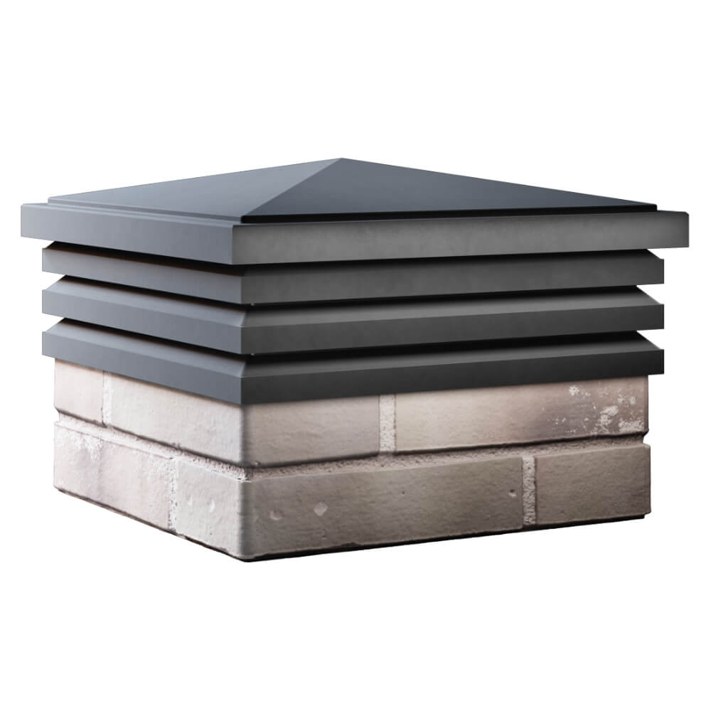 Колпак Zking Бона ХайТек Серый на столб 1.5х1.5 кирпича (385х385мм) в Ереване фото