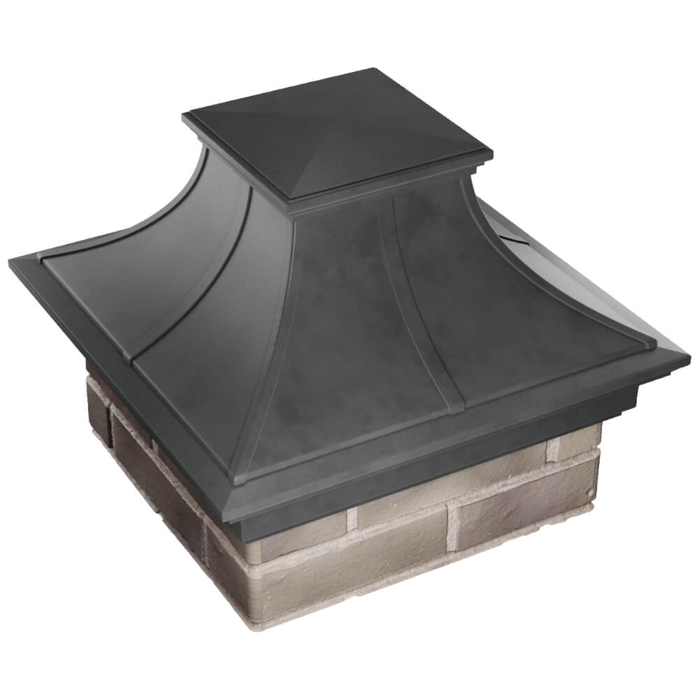 Колпак Zking Монблан Премиум Серый на столб 1.5х1.5 кирпича (385х385мм) в Ереване фото