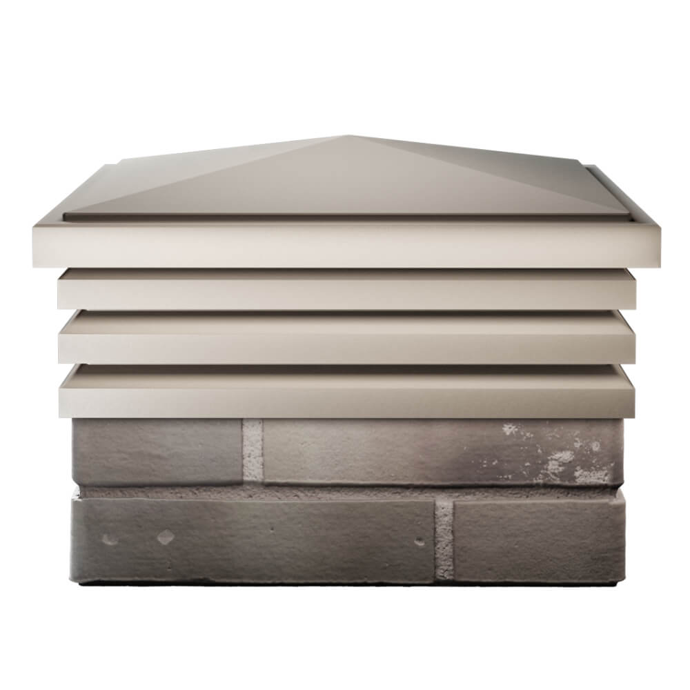 Колпак Zking Бона ХайТек Бежевый на столб 1.5х1.5 кирпича (385х385мм) Ереван фото