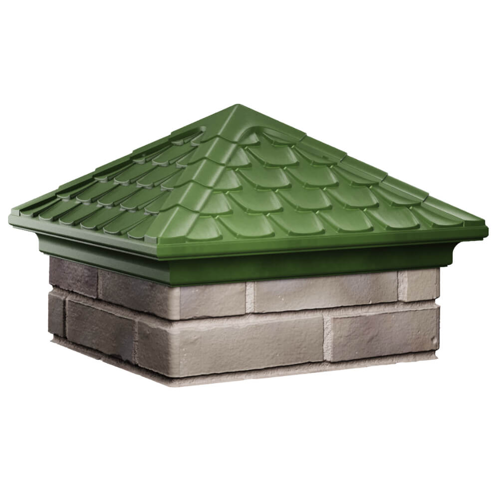 Колпак Zking Эльбрус Зеленый на столб 1.5х1.5 кирпича (385х385мм) в Ереване фото