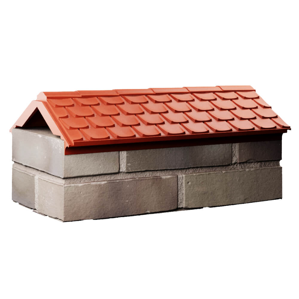 Парапет Zking Эльбрус Красный с посадкой на 1 кирпич (255мм) Ереван фото