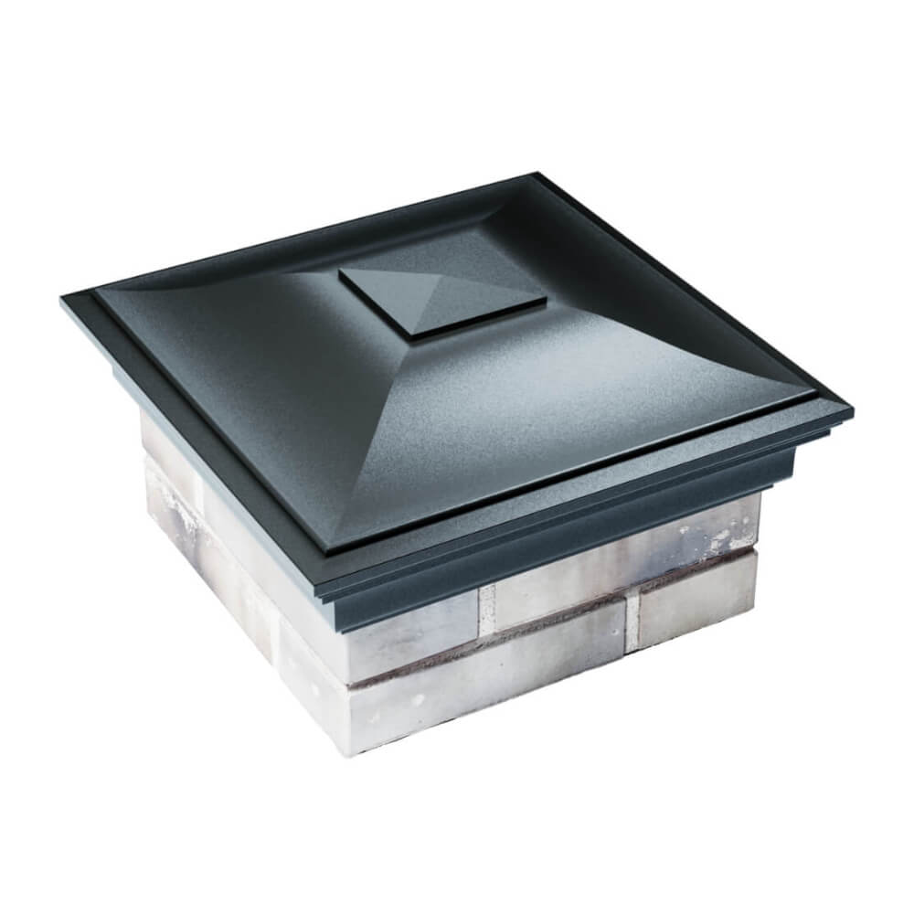 Колпак Zking Монблан Черный на столб 1.5х1.5 еврокирпича 0.7НФ (355х355мм) в Ереване фото