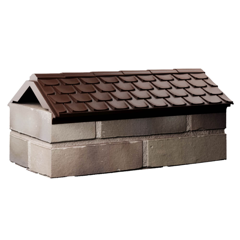 Парапет Zking Эльбрус Коричневый с посадкой на 1 кирпич (255мм) Ереван фото
